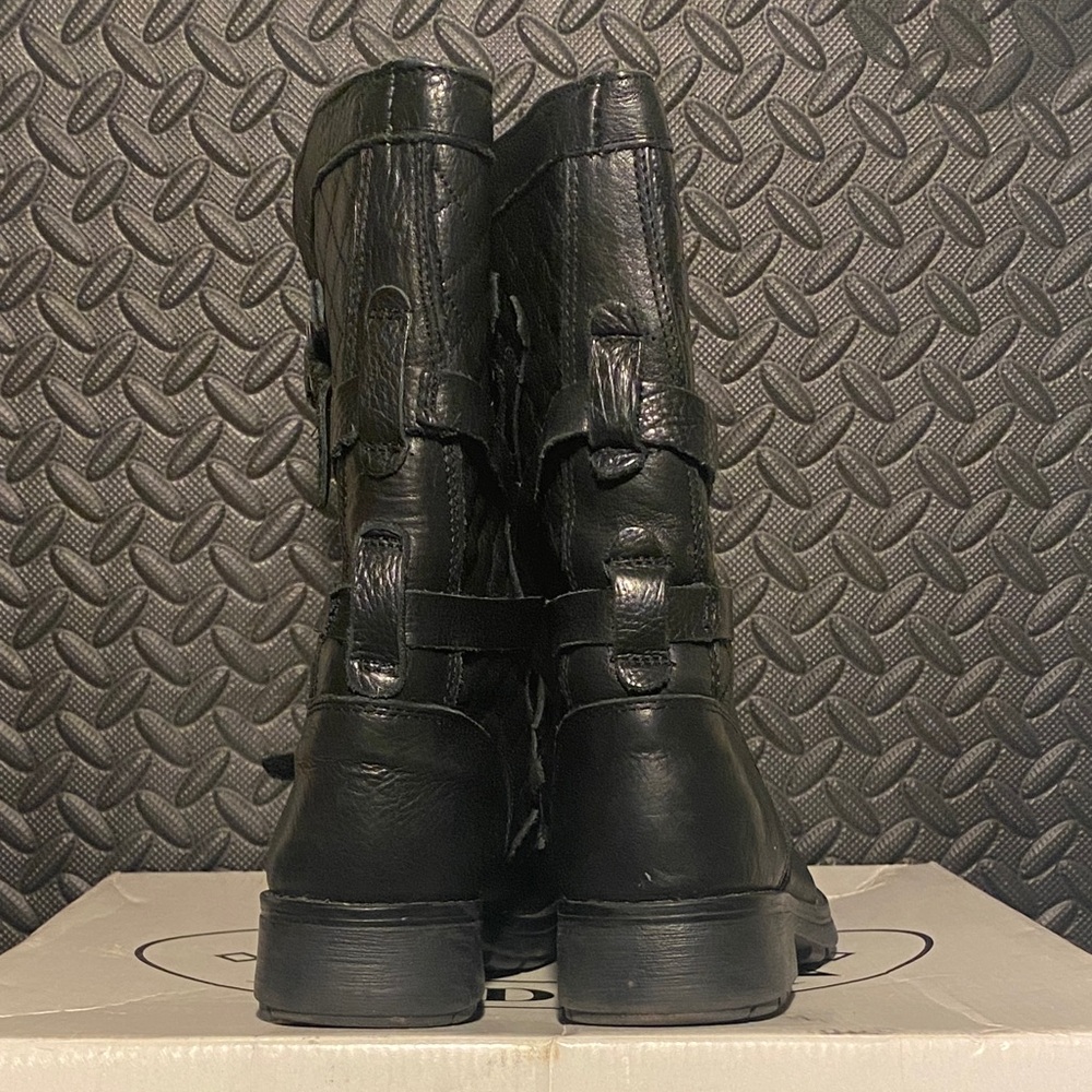 Steve Madden Bounti Black Leather Combat & Moto Boots - Size 6 (Pre-Owned, GC) - Picture 5 of 11